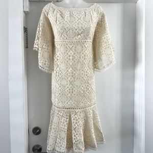 Lace off the shoulder dress